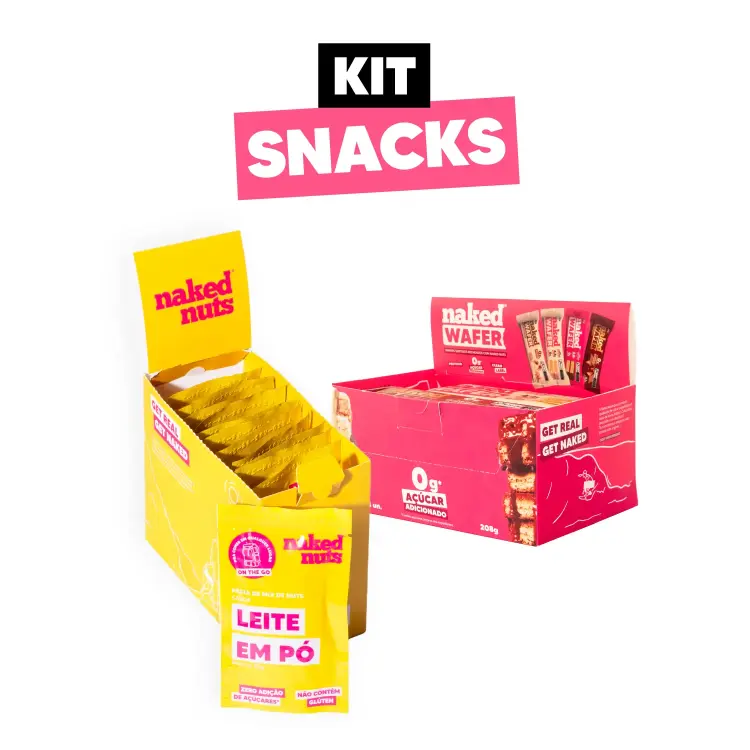 Kit Snacks Sachê Leite em Pó Wafer Misto