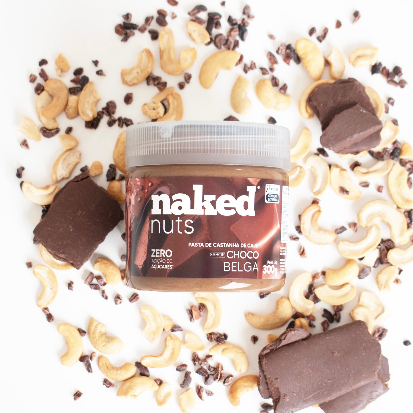 Pasta de Castanha de Caju com Chocolate Belga Crocante (300g)