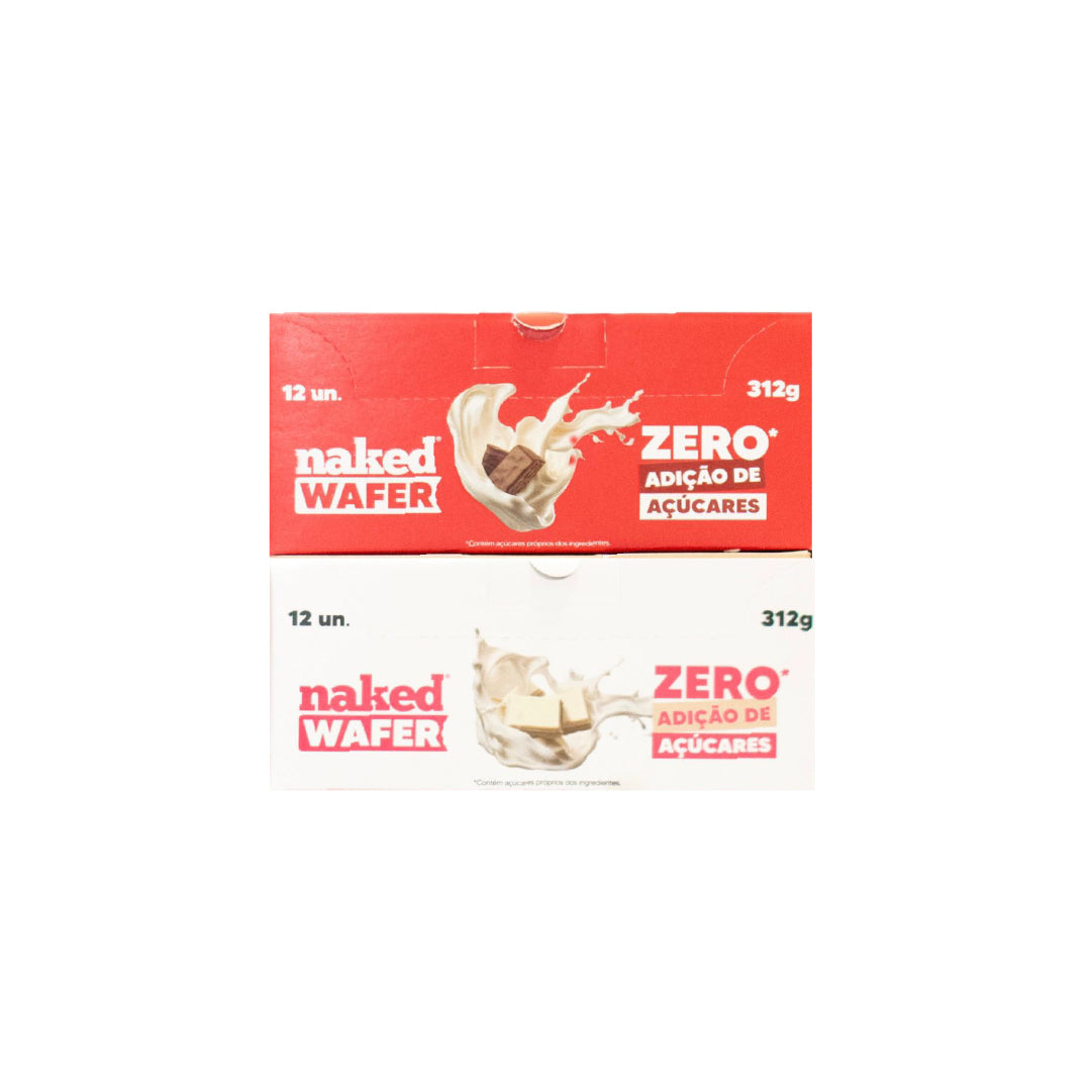 2X Naked Wafer Misto com Leite em Pó