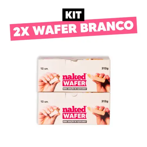 2X Naked Wafer Branco Leite em pó(Kit)