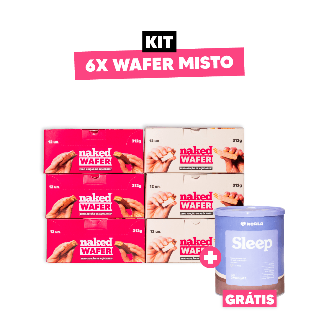 6X Naked Wafer Misto - Leite em Pó