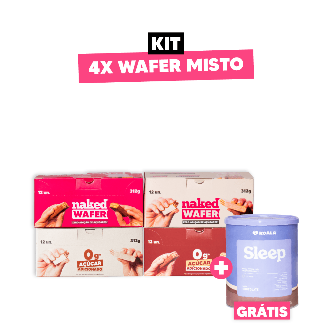 4X Wafer Misto (Cinnamon + Leite em pó ao...