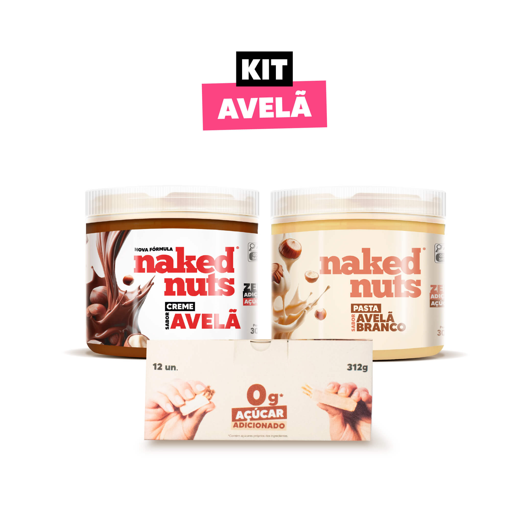 Kit Avelã + Wafer Avelã branco (12un)