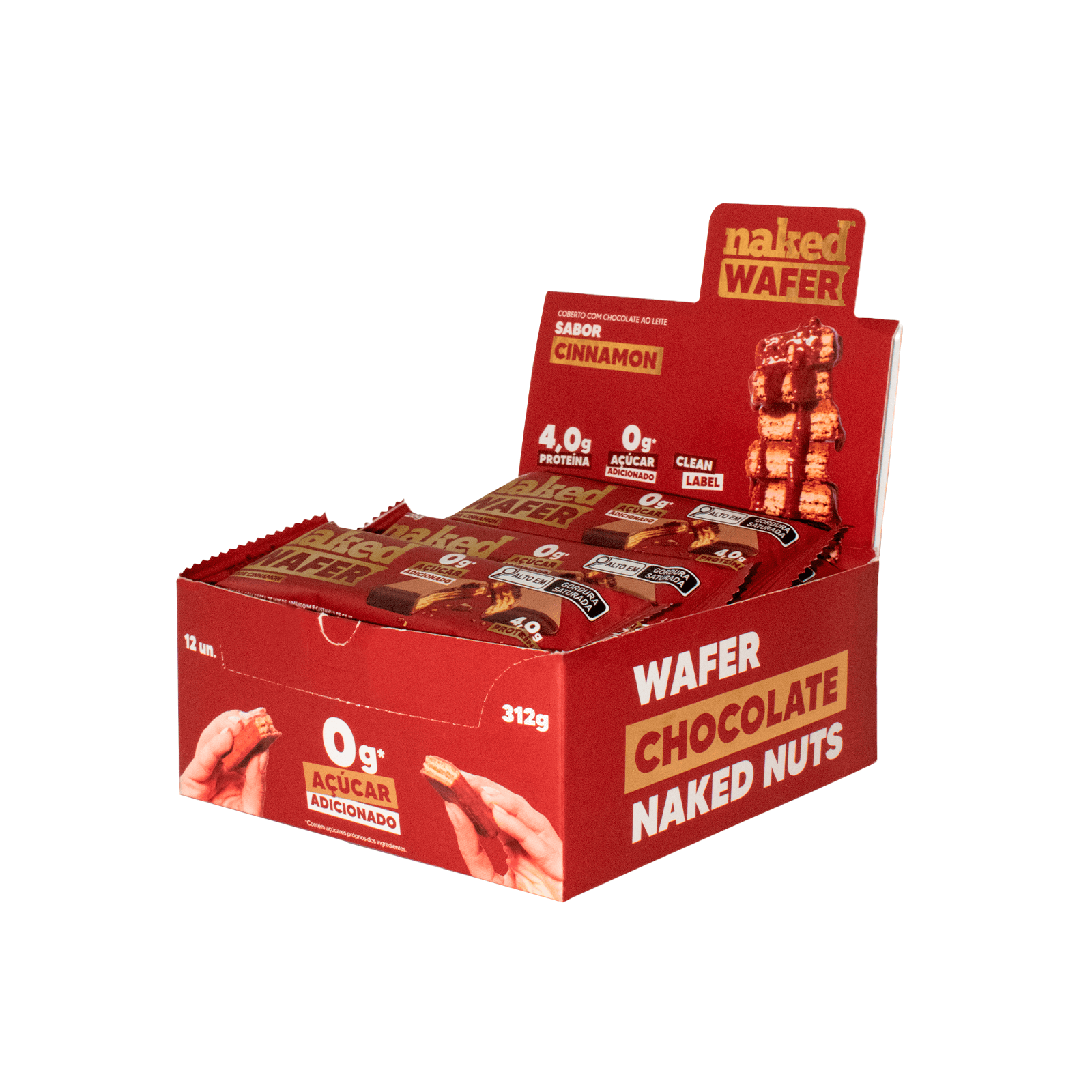 Naked Wafer - Cinnamon (Caixa - 12 unidades)